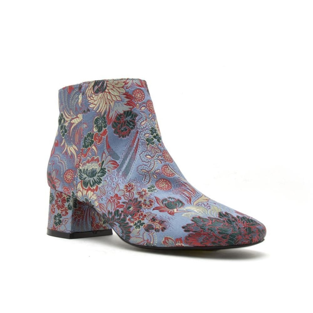NEW WOMEN'S FANCY BLUE MULTICOLOR BOOTS BOOTIES